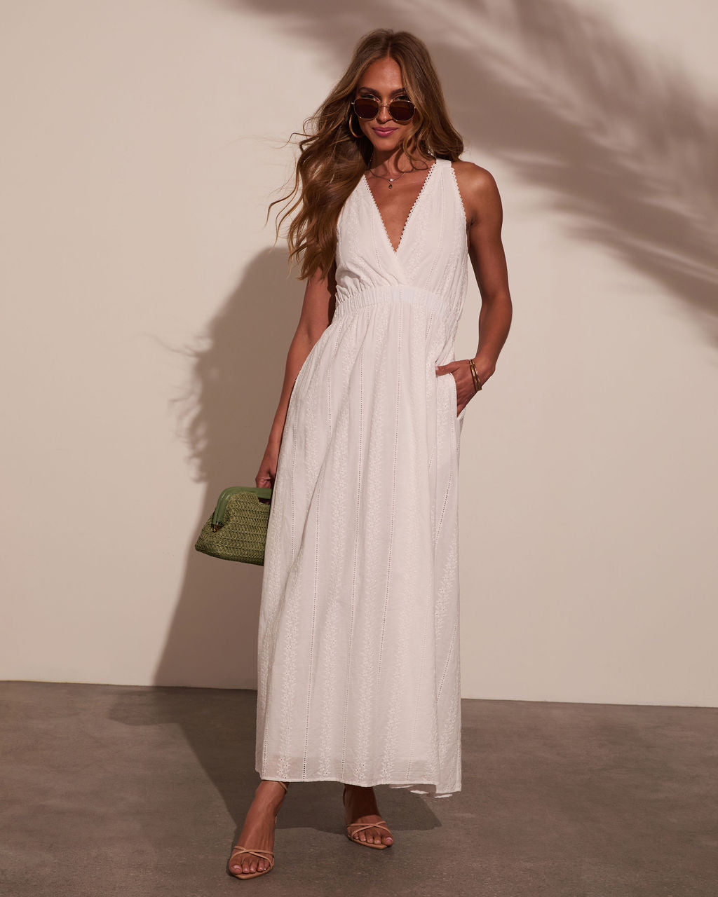 Reyanne Eyelet Embroidered Maxi Dress