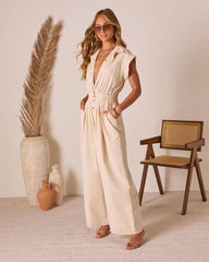 Dusky Vale Twill Jumpsuit