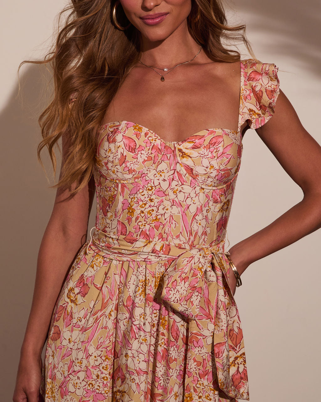 Sweet Escape Corset Floral Maxi Dress
