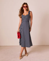 Sunnie Muse Striped Midi Dress