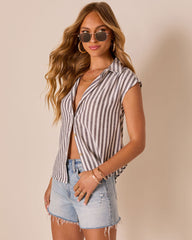 Freefolk Striped Cap Sleeve Top