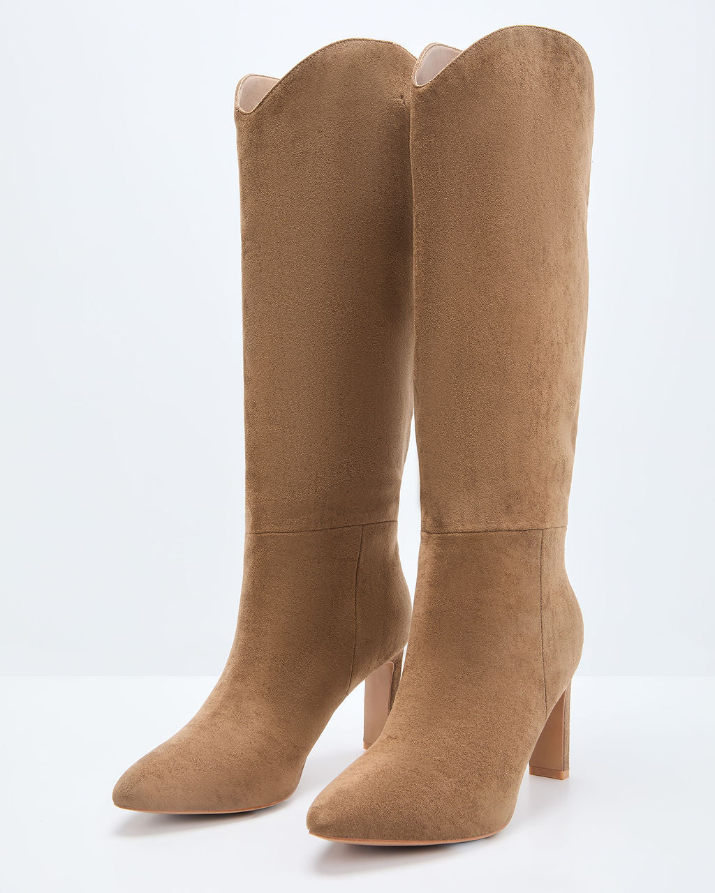 Honeyed Haze Suede Knee High Boots