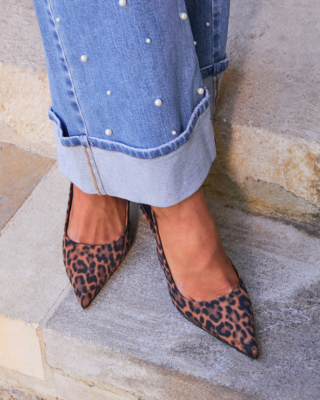 Isaline Leopard Slingback Heels