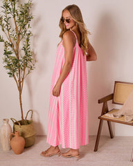 Lenise Embroidered Shift Maxi Dress