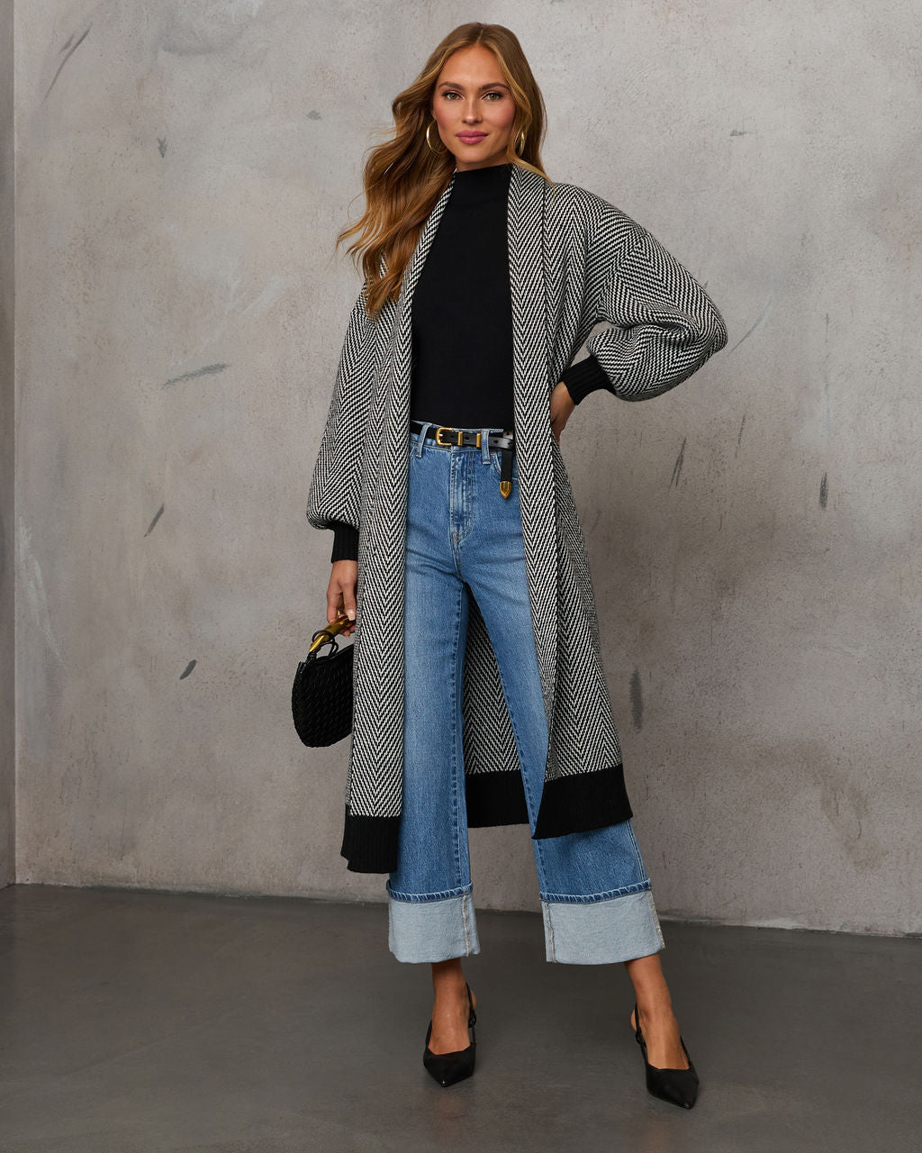 Herringbone Duster Cardigan