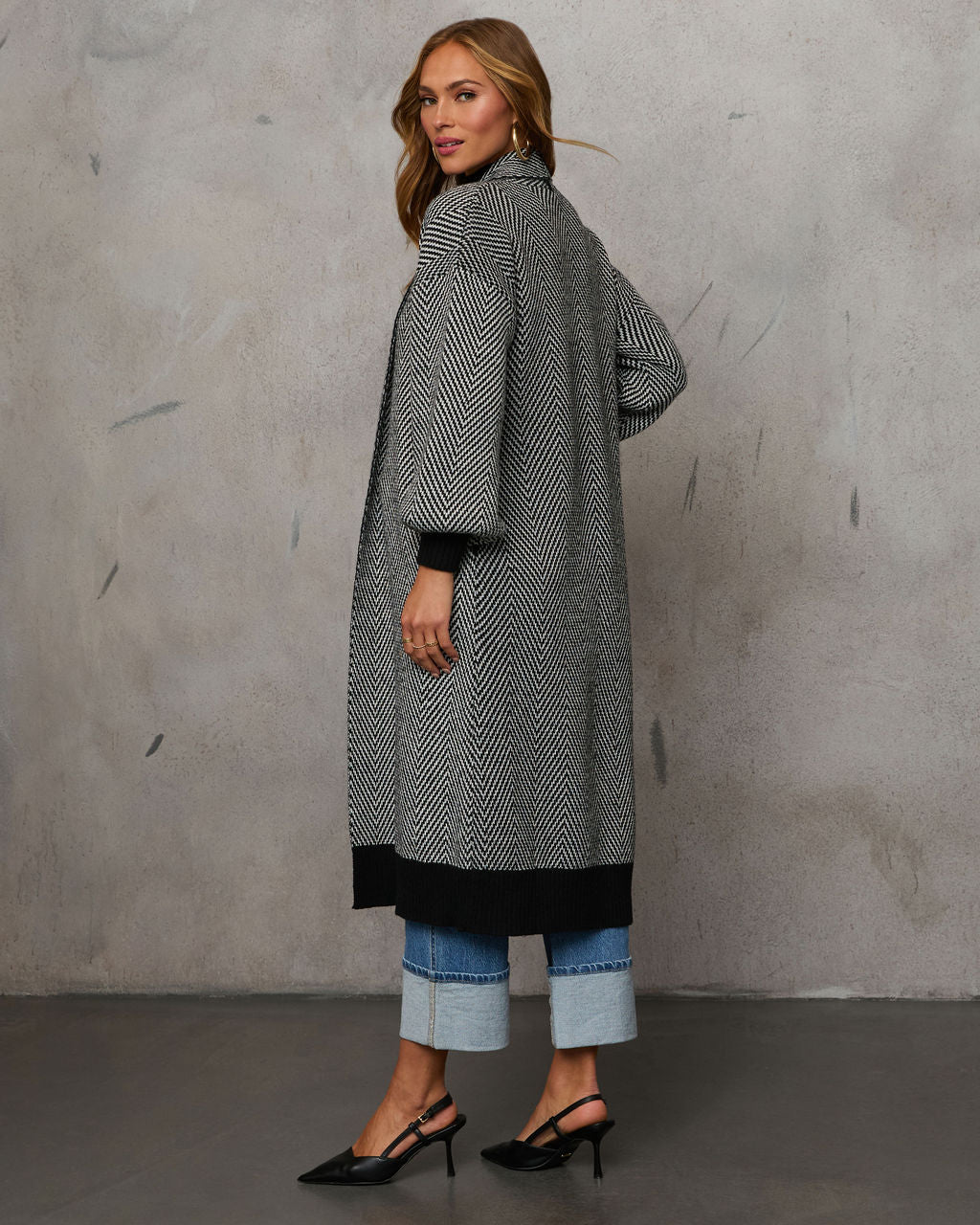 Herringbone Duster Cardigan