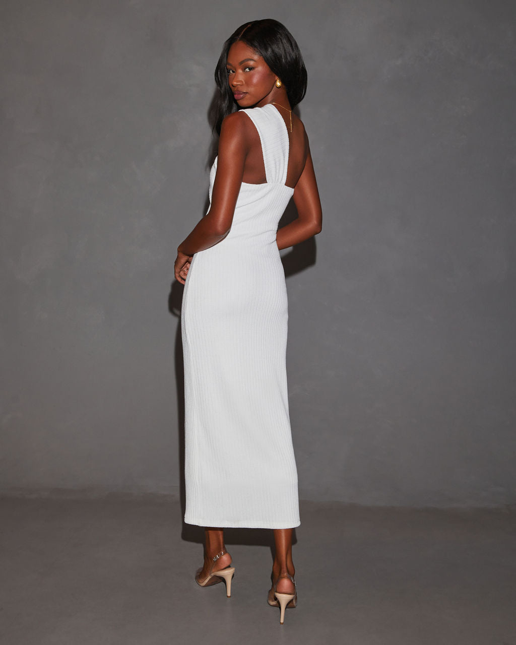 Emberly One Shoulder Midi Dress