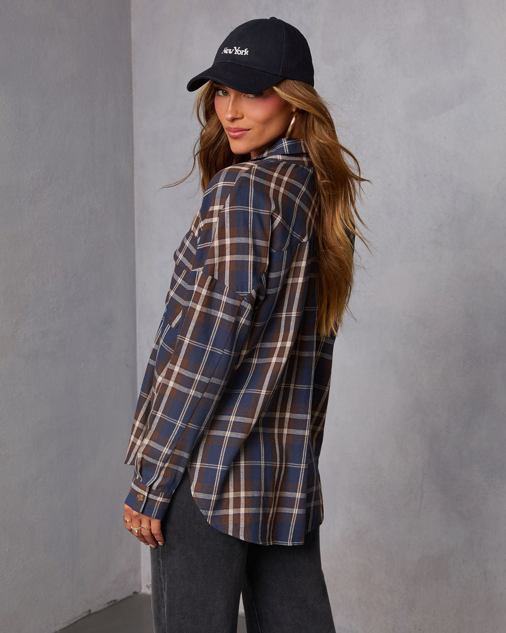 English Ivy Plaid Button Down Top