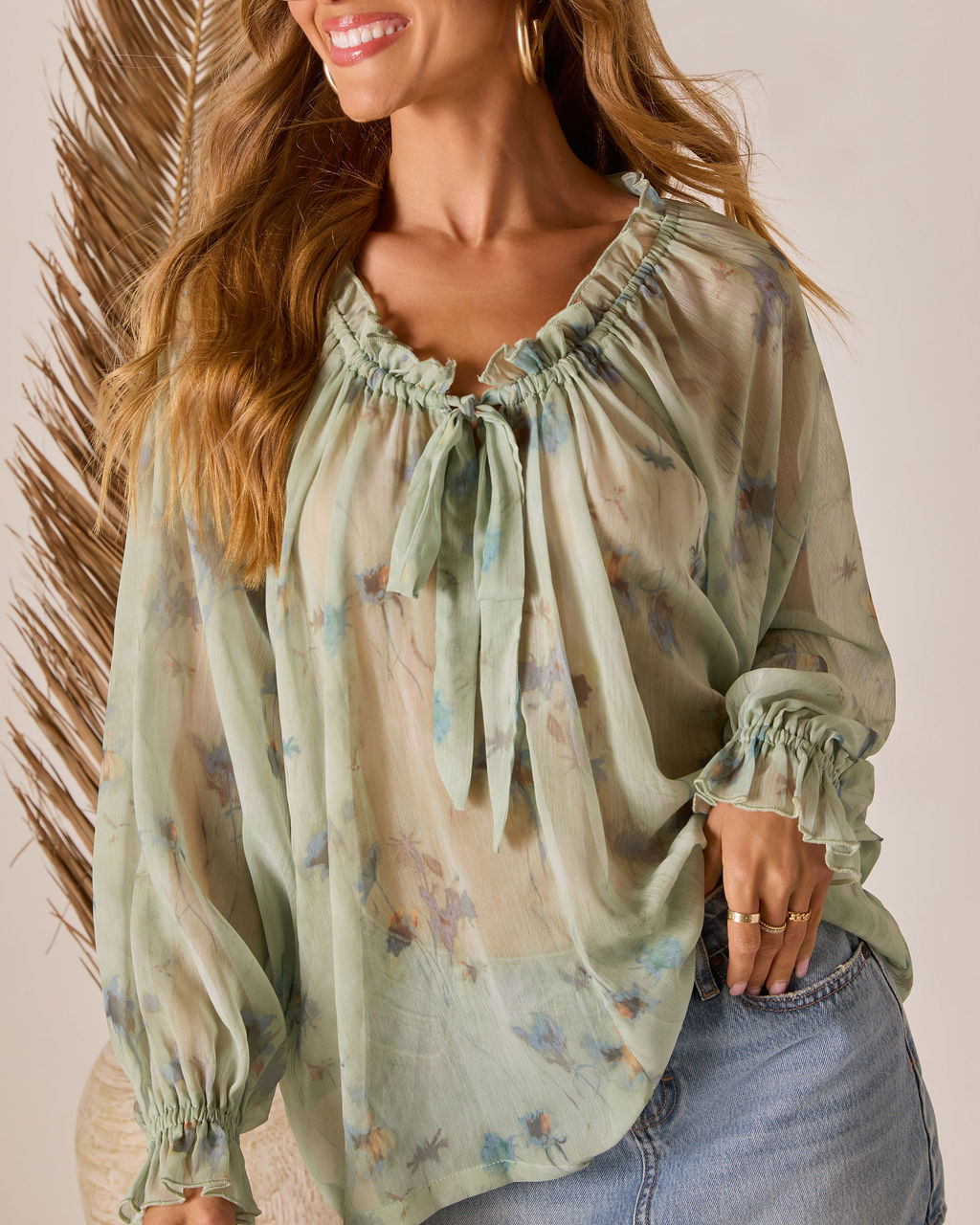 Ivanah Neck Tie Blouse