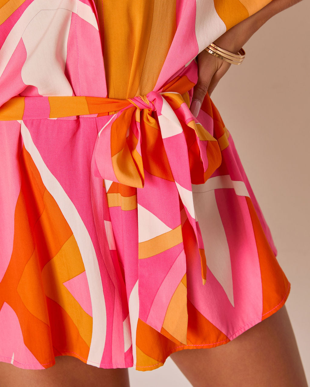 Glow Hour Waist Tie Romper