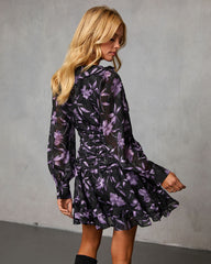 Slow Glint Printed Mini Dress