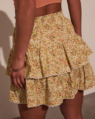 Rosalia Tiered Floral Mini Skirt