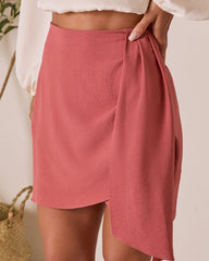 Karlena Draped Mini Skirt