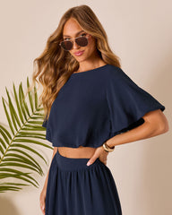 Island Sway Pleated Blouse