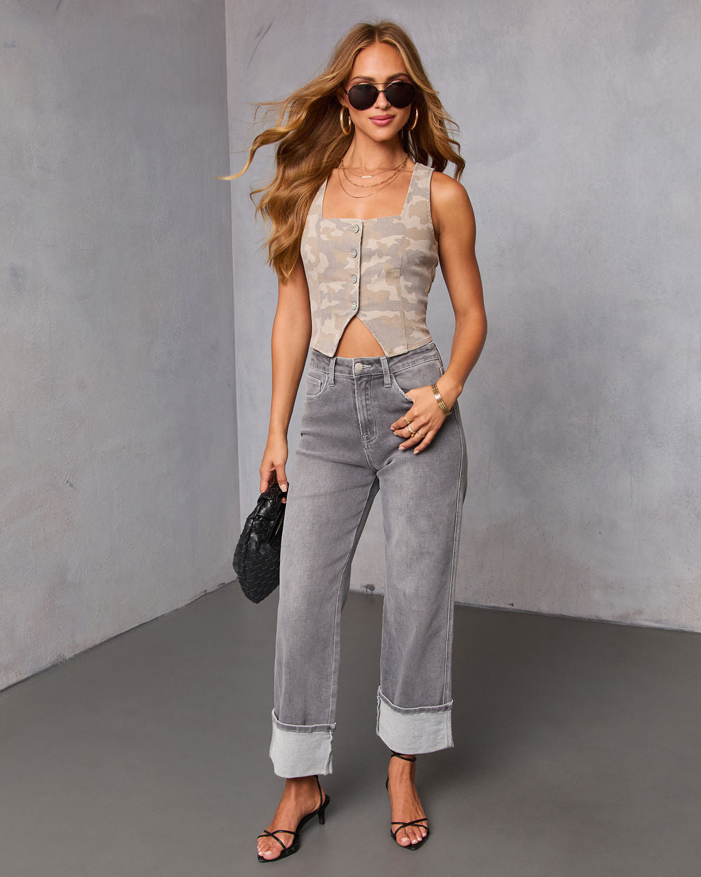 Gisselle Camo Vest Top