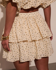Sweet Harmony Tiered Floral Mini Skirt