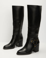 Scenic Route Western Buckle Knee High Boots