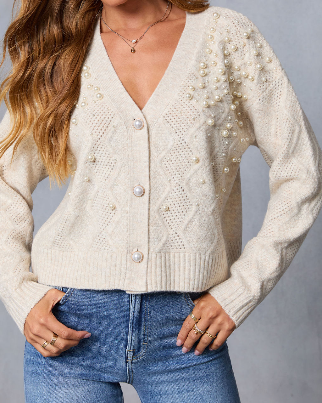 Blaklie Pearl Embellished Cardigan
