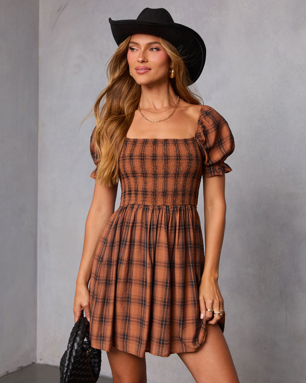 Heritage Plaid Smocked Mini Dress