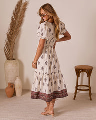 Creslen Fit And Flare Midi Dress