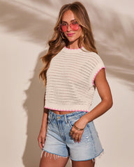 Izabelle Contrast Knit Sweater