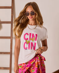 Martini Cheers Short Sleeve Graphic Tee