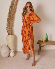 Palma Posh Tropical Midi Dress