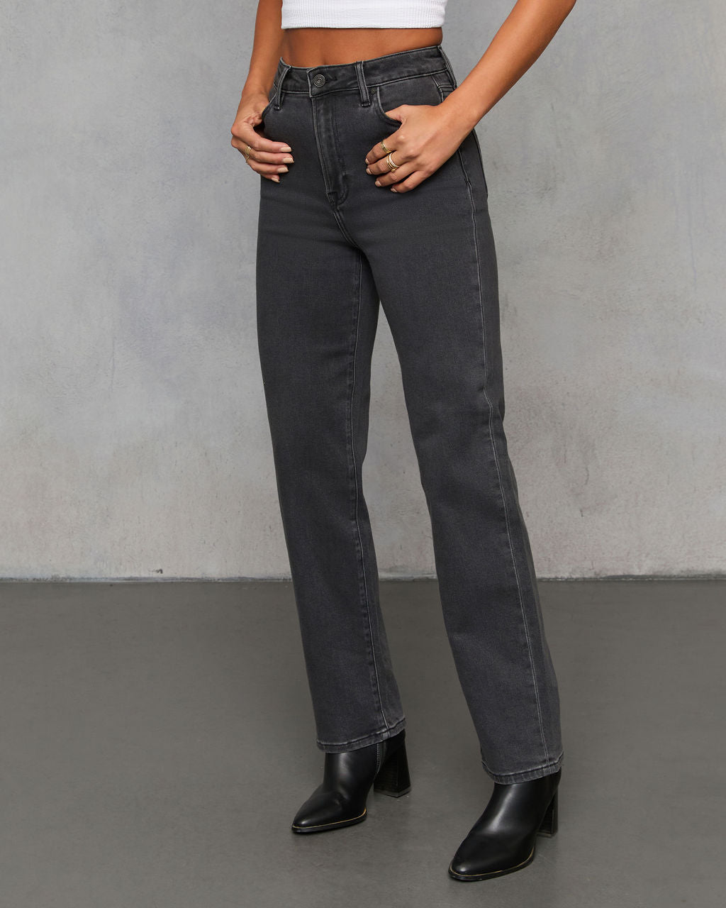 Roamer Super Stretch High Rise Wide Leg Jeans