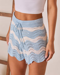 Barefoot Bloom Striped Open Knit Shorts
