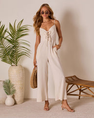 Deserie Front Tie Jumpsuit