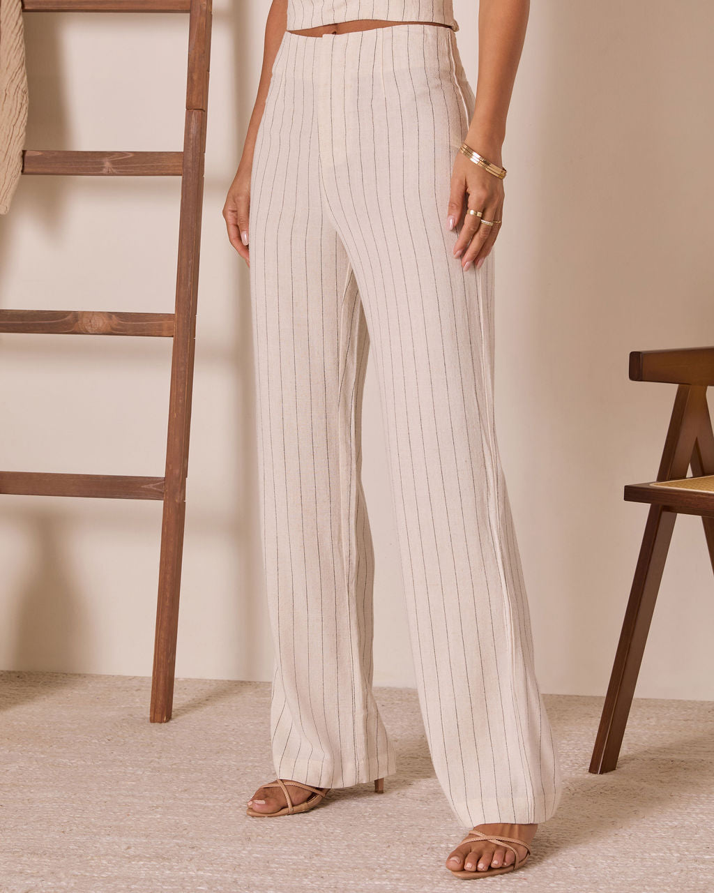 Corbiere Linen Pinstripe Pants