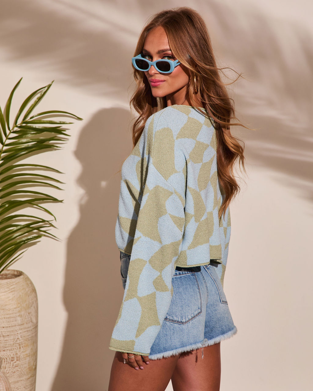 Rowyn Checkered Abstract Sweater