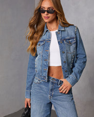 Burnt Sugar Stud Embellished Denim Jacket