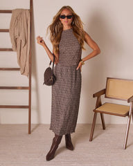 Haylow Plaid Midi Skirt