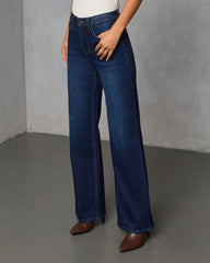 Lowland Stretch High Rise Relaxed Wide Leg Jeans