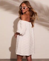 Mirelle Eyelet Off The Shoulder Mini Dress