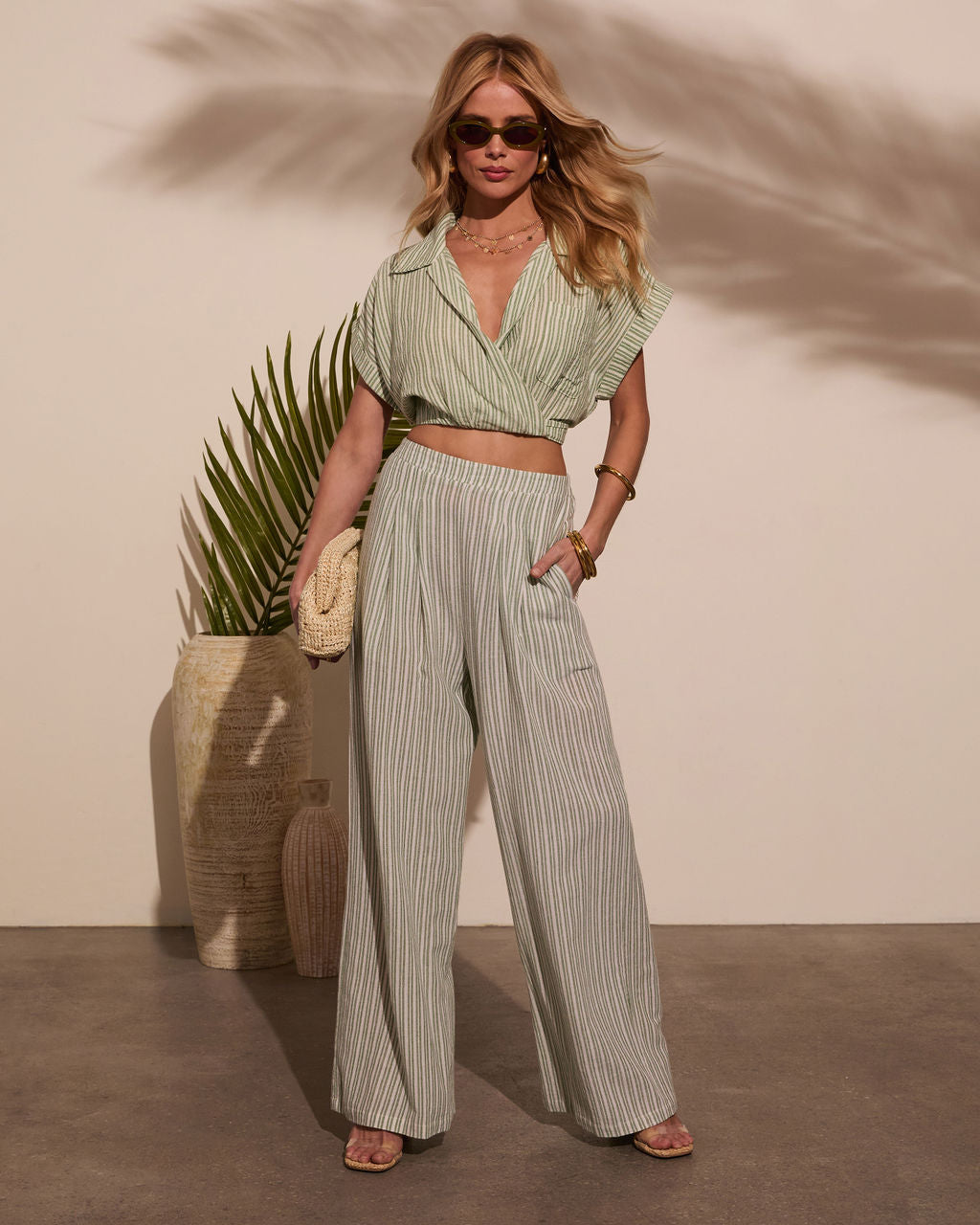 Seas the Day Striped Wide Leg Pants