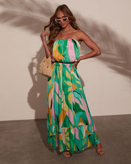 Serene Shores Floral Tube Top