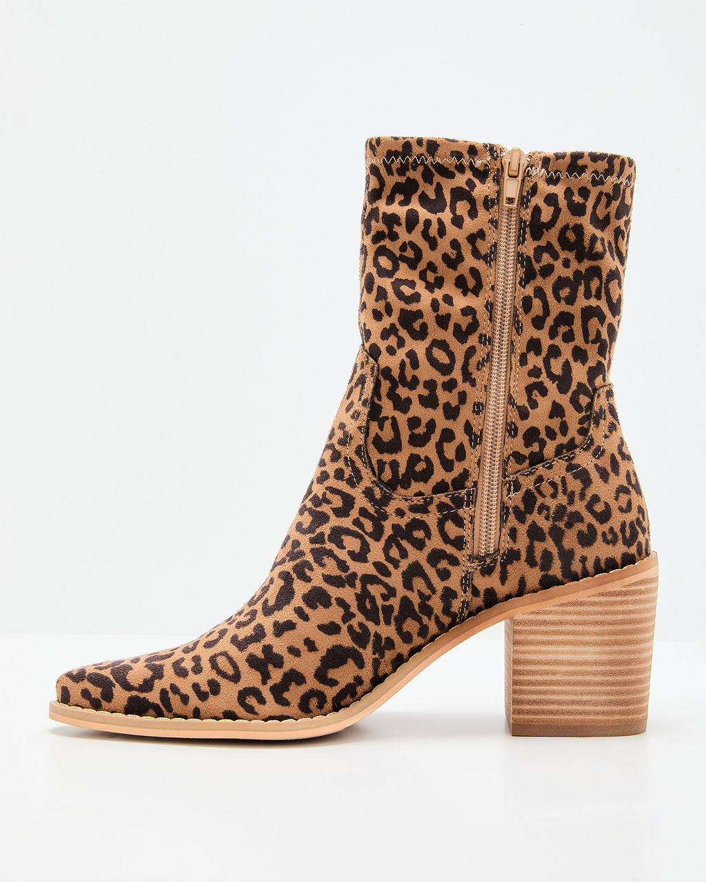 Alexie Leopard Print Suede Bootie