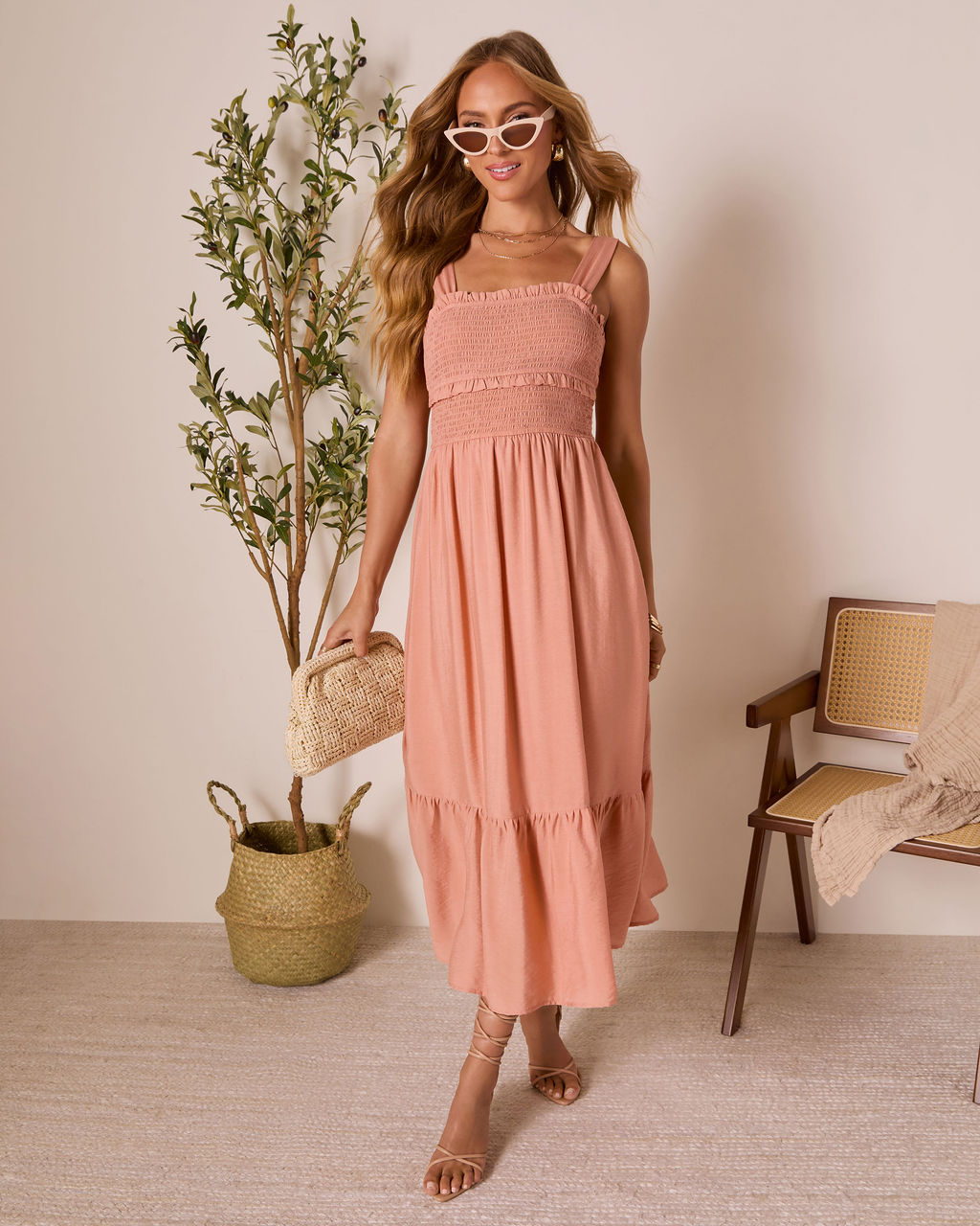 Sunday Ease Tiered Midi Dress