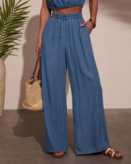 Santie Pleated Denim Pants