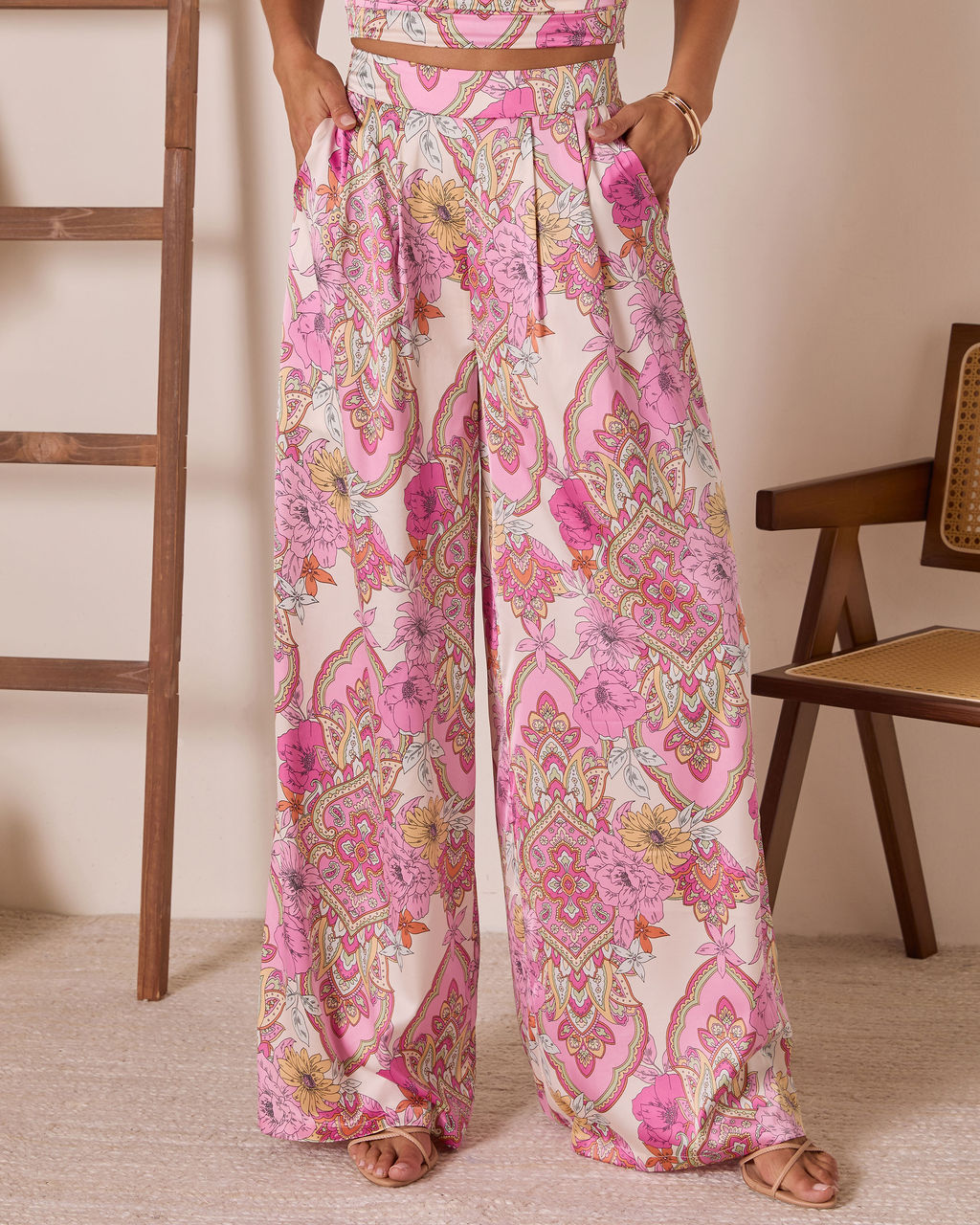 Monie Floral Wide Leg Pants