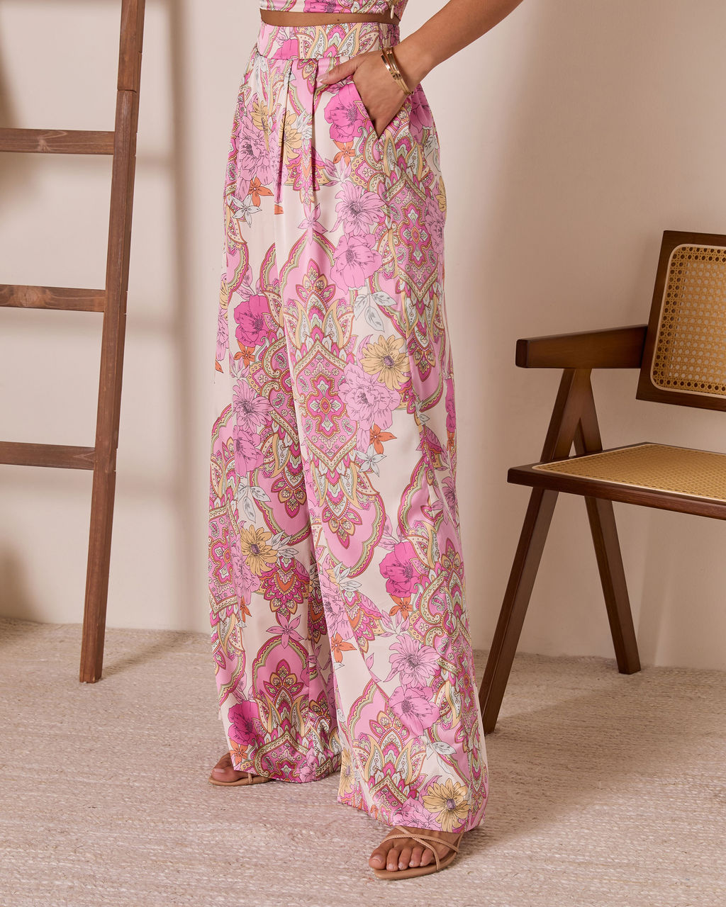 Monie Floral Wide Leg Pants