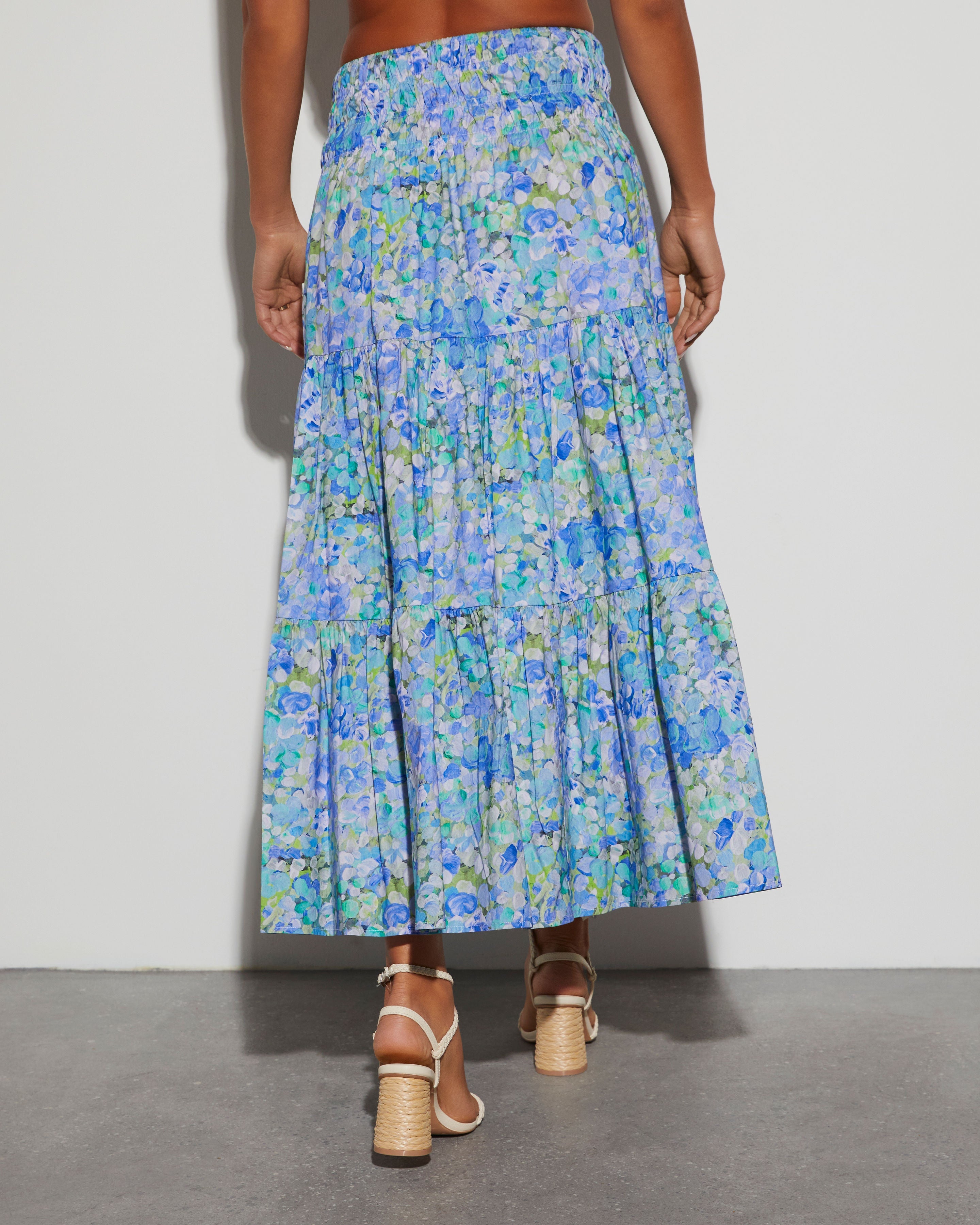 Angie Floral Midi Skirt