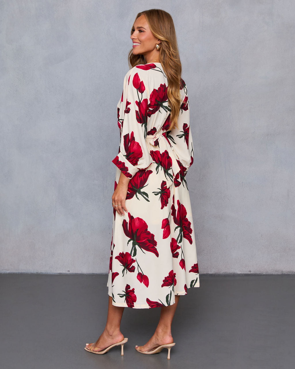 Sweet For You Kimono Sleeve Midi Dress