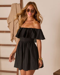 Seaside Swoon Off The Shoulder Mini Dress