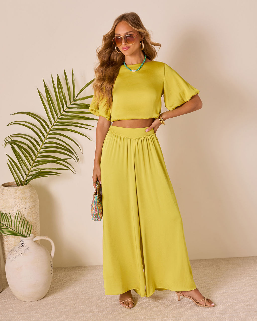 Island Drift Satin Blouse