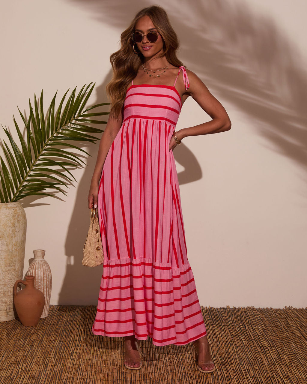 Leima Striped Maxi Dress
