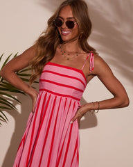 Leima Striped Maxi Dress