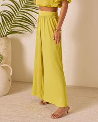 Island Drift Pleated Wide Leg Pants